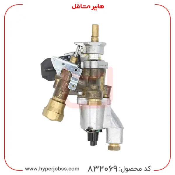 شیر ترموستاتیک فر اجاق گاز ساباف مدل دو خروجی رزوه داخل