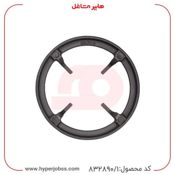 چدن شعله بزرگ اجاق گاز صفحه ای اخوان مدل G24 HE از نمای پشت